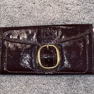 Coach wallet patten leather